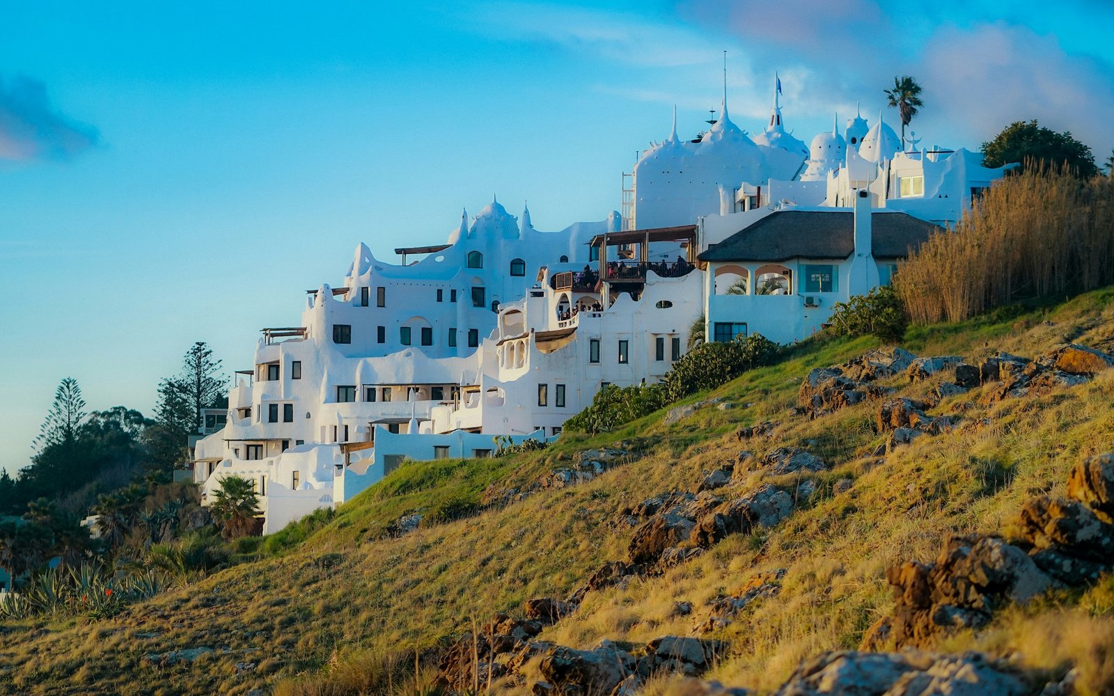 Casapueblo, the white sculpted building perched on the cliffs near Punta del Este, Uruguay